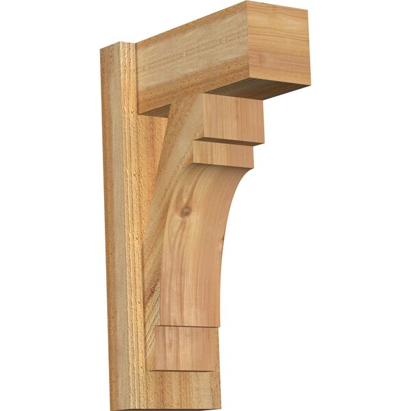 Ekena Millwork Merced Block Rough Sawn Outlooker, Western Red Cedar, 6"W x 12"D x 20"H OUT06X12X20MRC05RWR - main